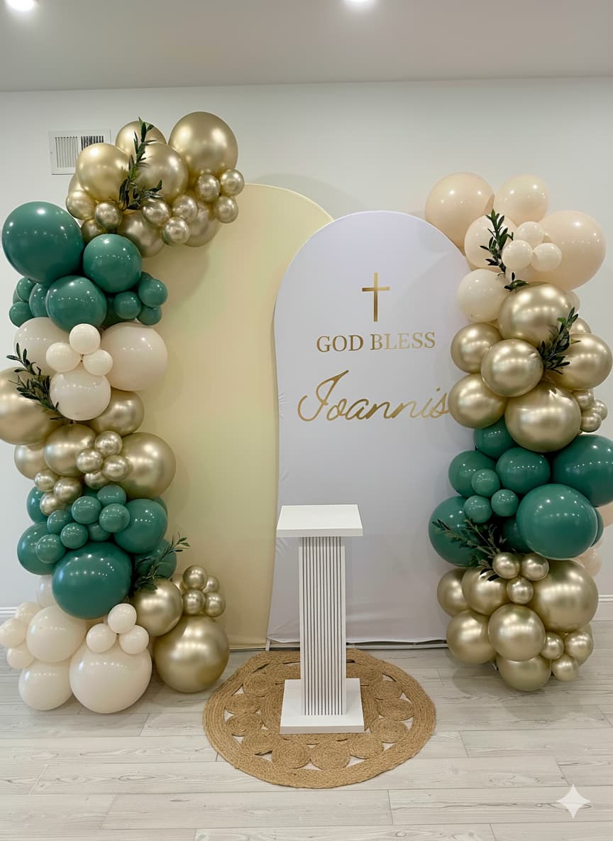 Elegant Gold Balloon Arch