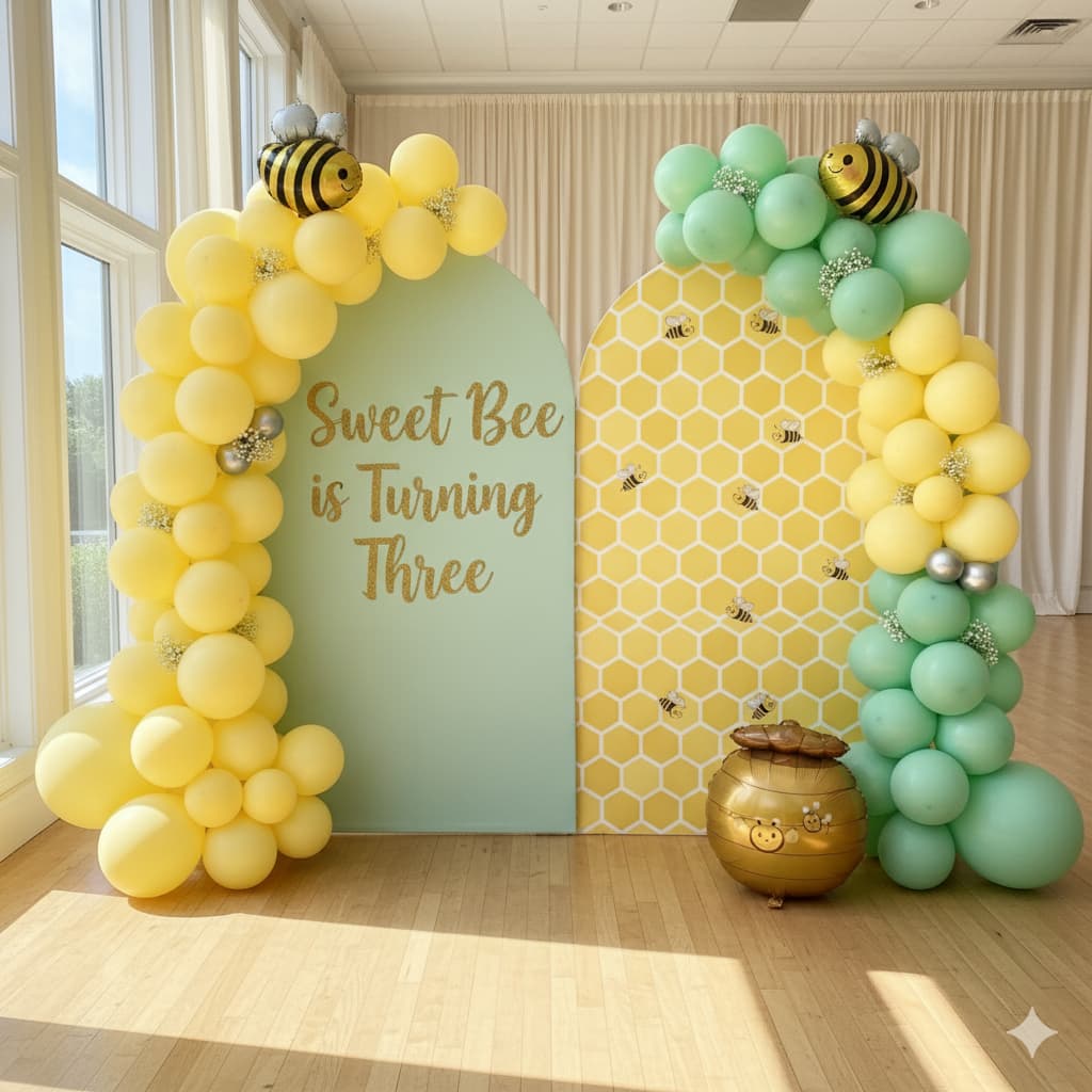 Bee Themed Balloon Display